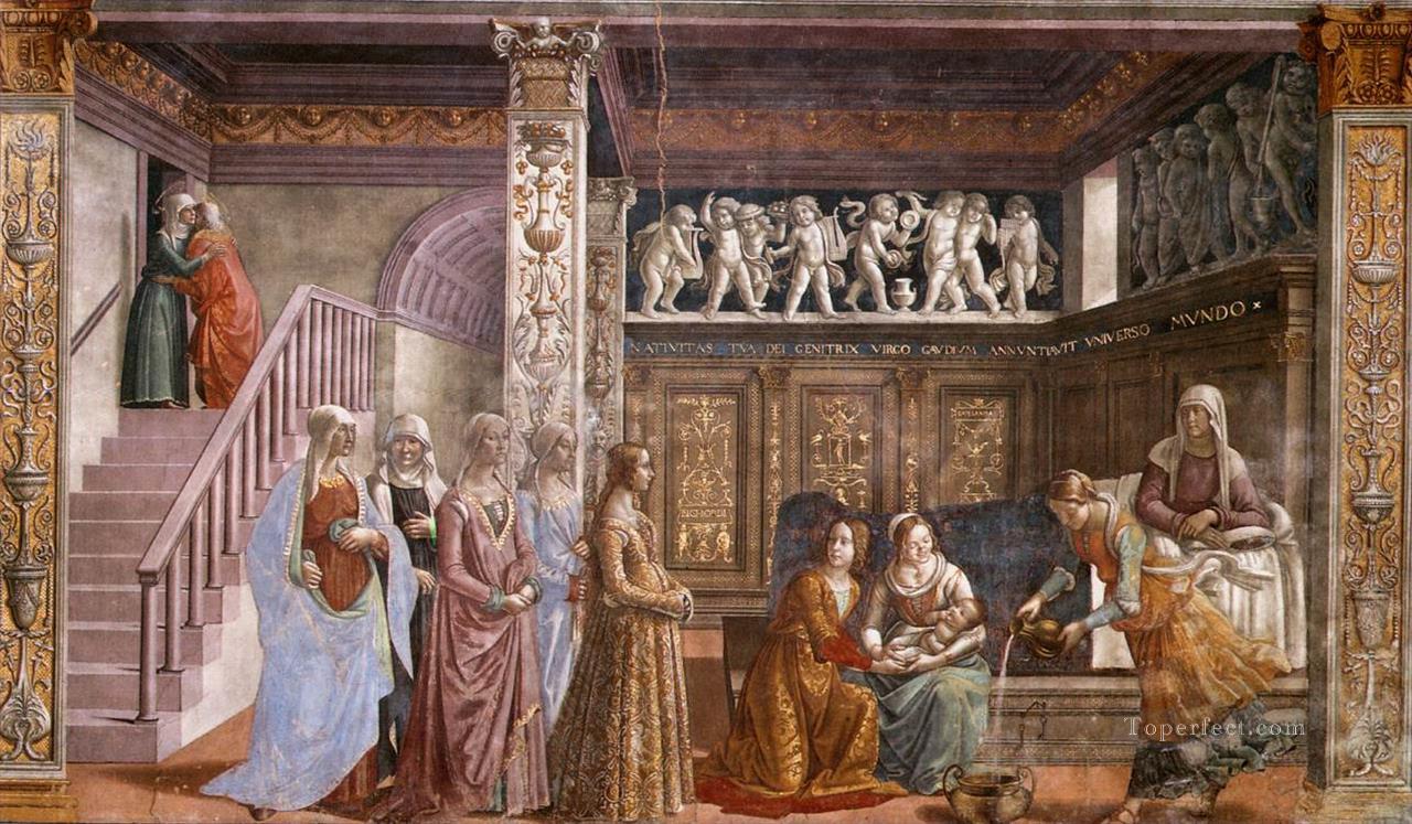 Birth Of Mary Renaissance Florence Domenico Ghirlandaio Oil Paintings